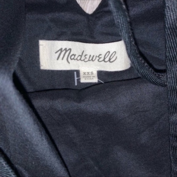 Madewell Embroidered Floral Linen Black Dress - Picture 7 of 9